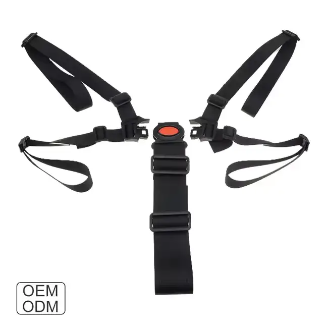 Soft nylon stroller harness webbing with OEKO-TEX Class 1 certification.